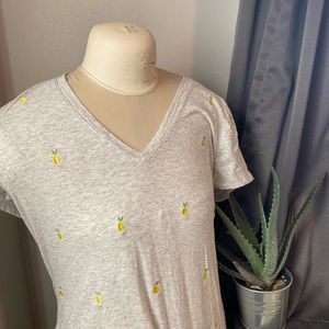 🌿 Merona Pineapple Embroidered Top